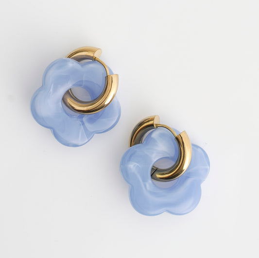 Flower Charm Huggies