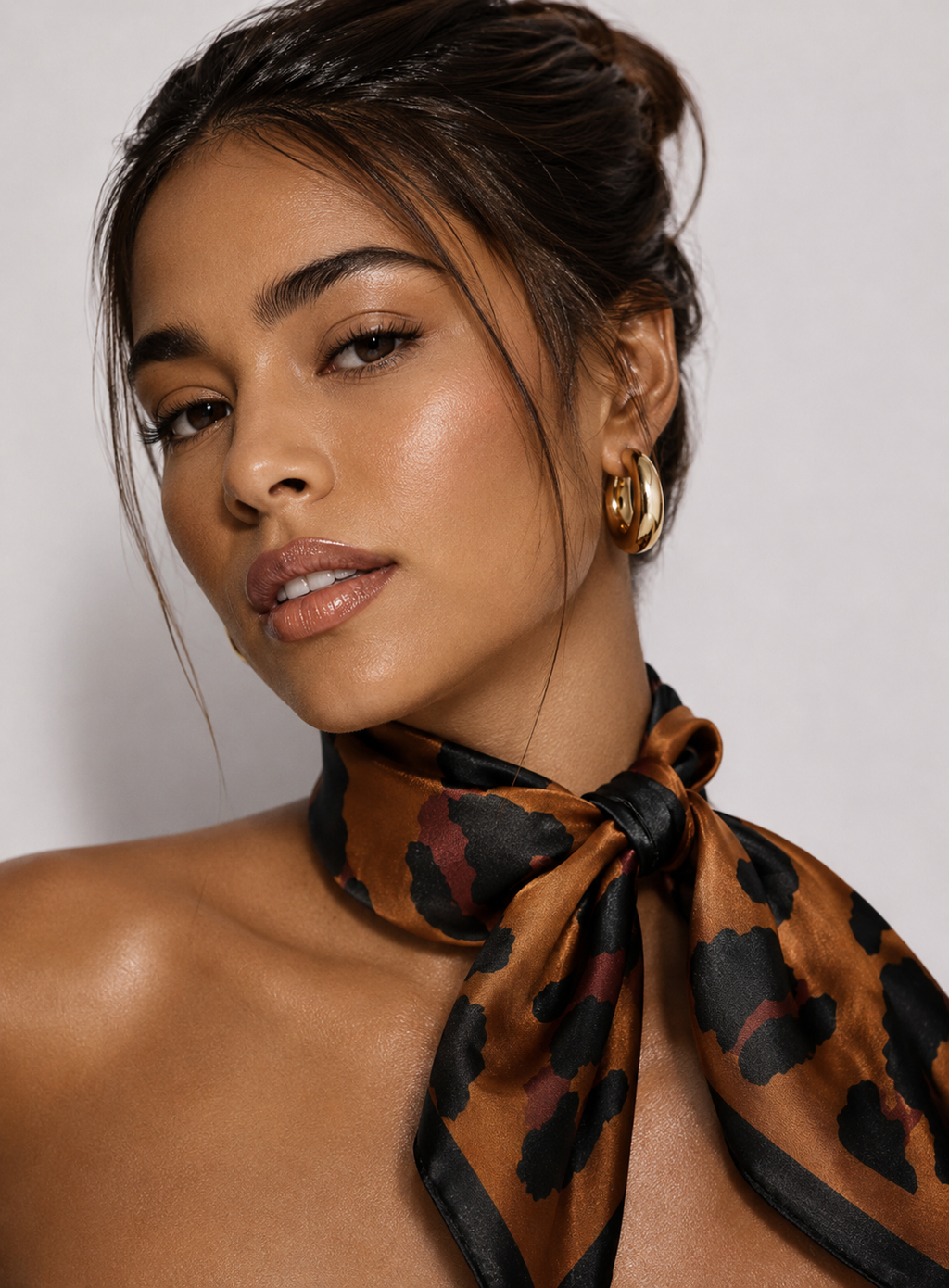 Leopard Print Neck scarf